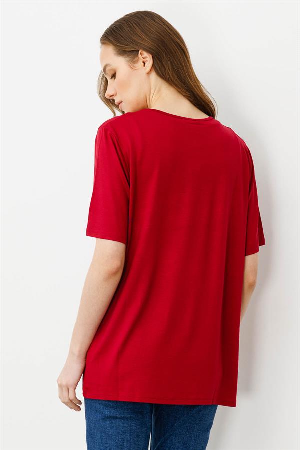 Womens Zipper Accessory Jersey T-shirt