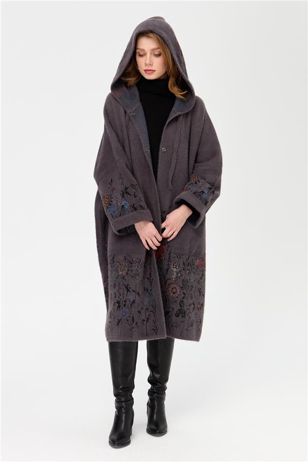 Женский трикотаж Пончо с рисунком полевых цветов