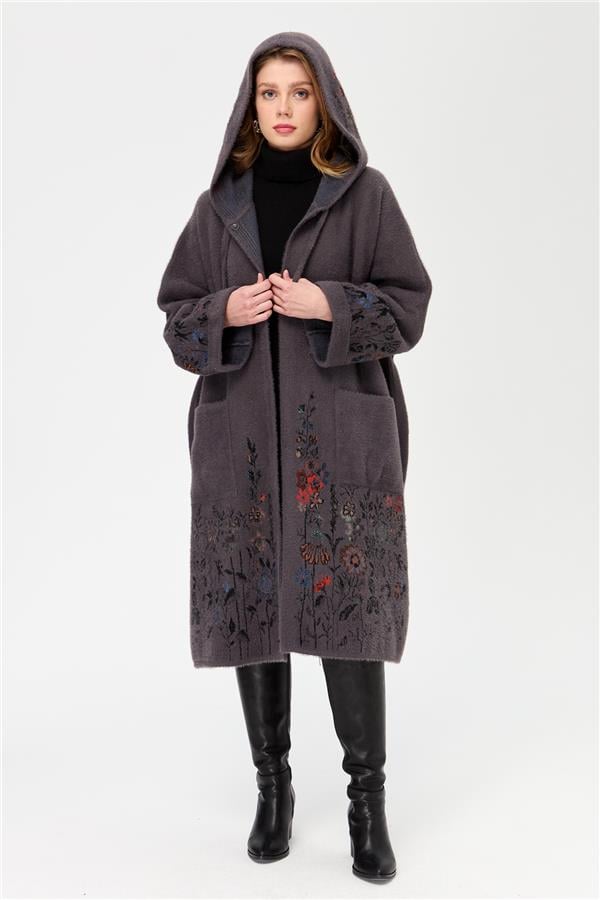 Женский трикотаж Пончо с рисунком полевых цветов