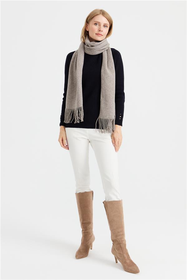 Женский трикотаж, одноцветный шерстяной шарф с кисточками