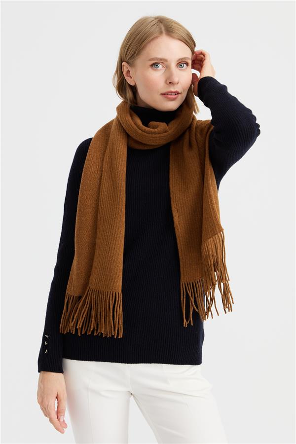 Женский трикотаж, одноцветный шерстяной шарф с кисточками