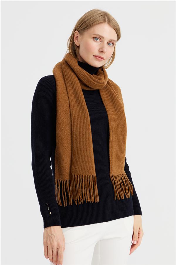 Женский трикотаж, одноцветный шерстяной шарф с кисточками