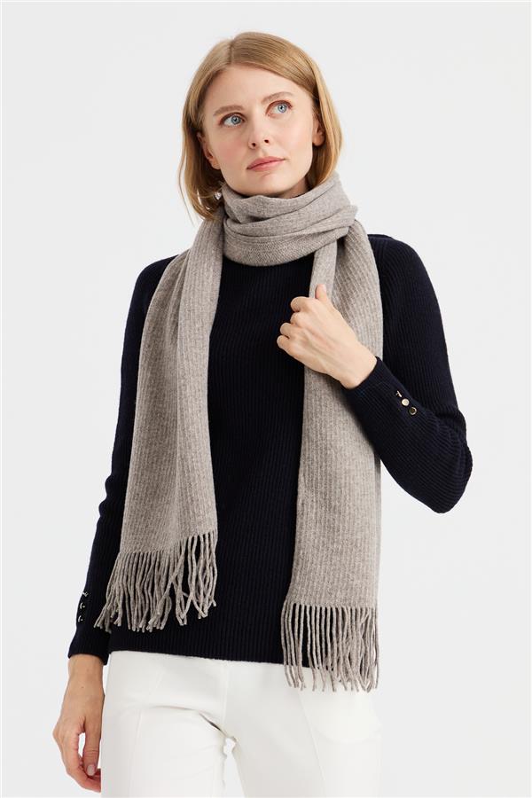 Женский трикотаж, одноцветный шерстяной шарф с кисточками