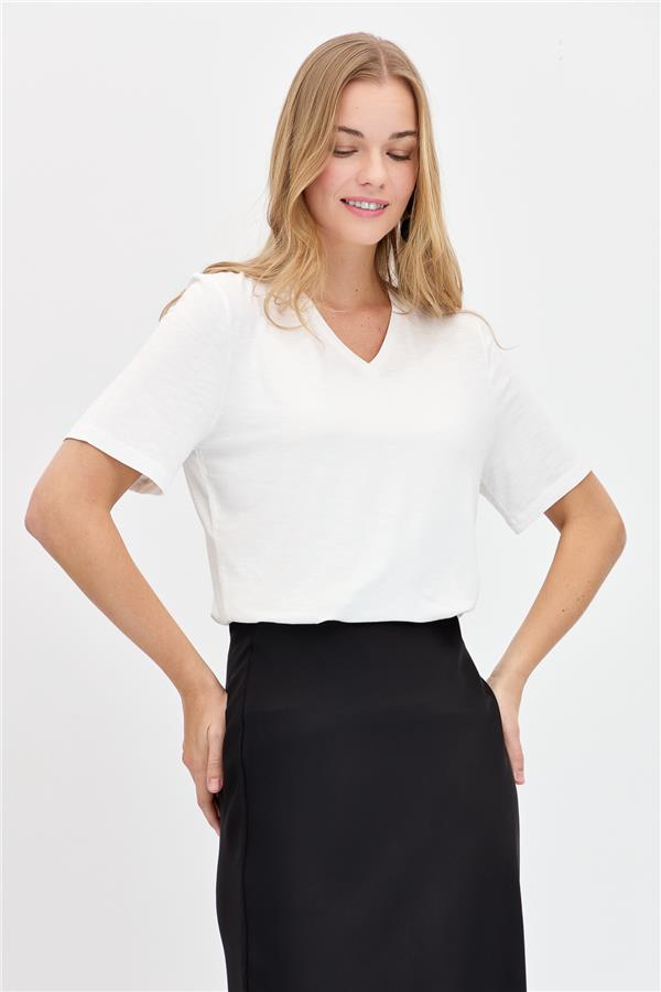 Женская базовая футболка с v-образным вырезом