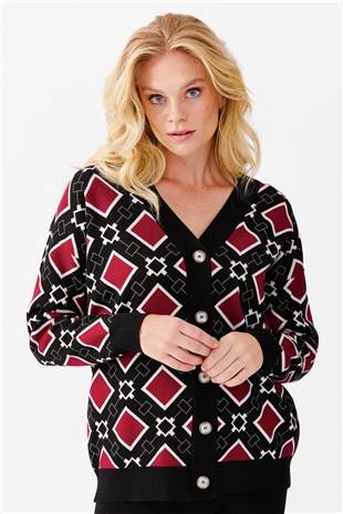 Женский жакет в клетку с V-образным вырезом, черный