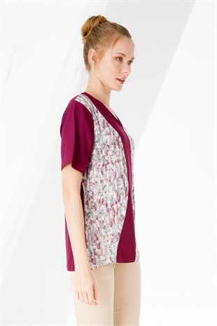 Womens Blouse Damson Color