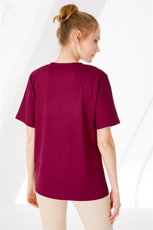 Womens Blouse Damson Color
