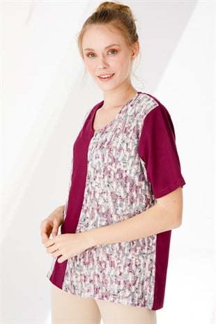 Womens Blouse Damson Color