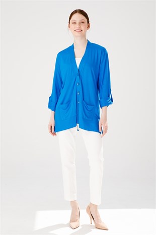 Женская куртка синяя