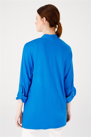 Женская куртка синяя