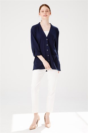 Женская куртка темно-синяя