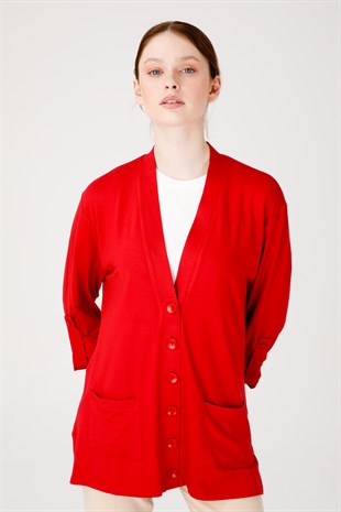 Женская куртка красная