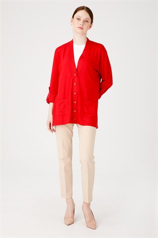 Женская куртка красная