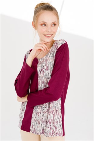 Womens Blouse Damson Color