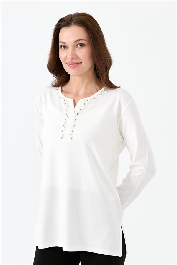 Womens Blouse Ecru