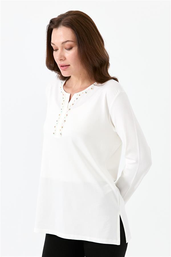 Womens Blouse Ecru