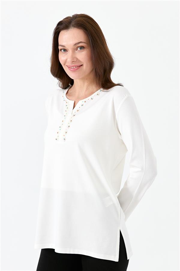 Womens Blouse Ecru