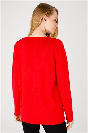 Женский трикотаж Кардиган красный