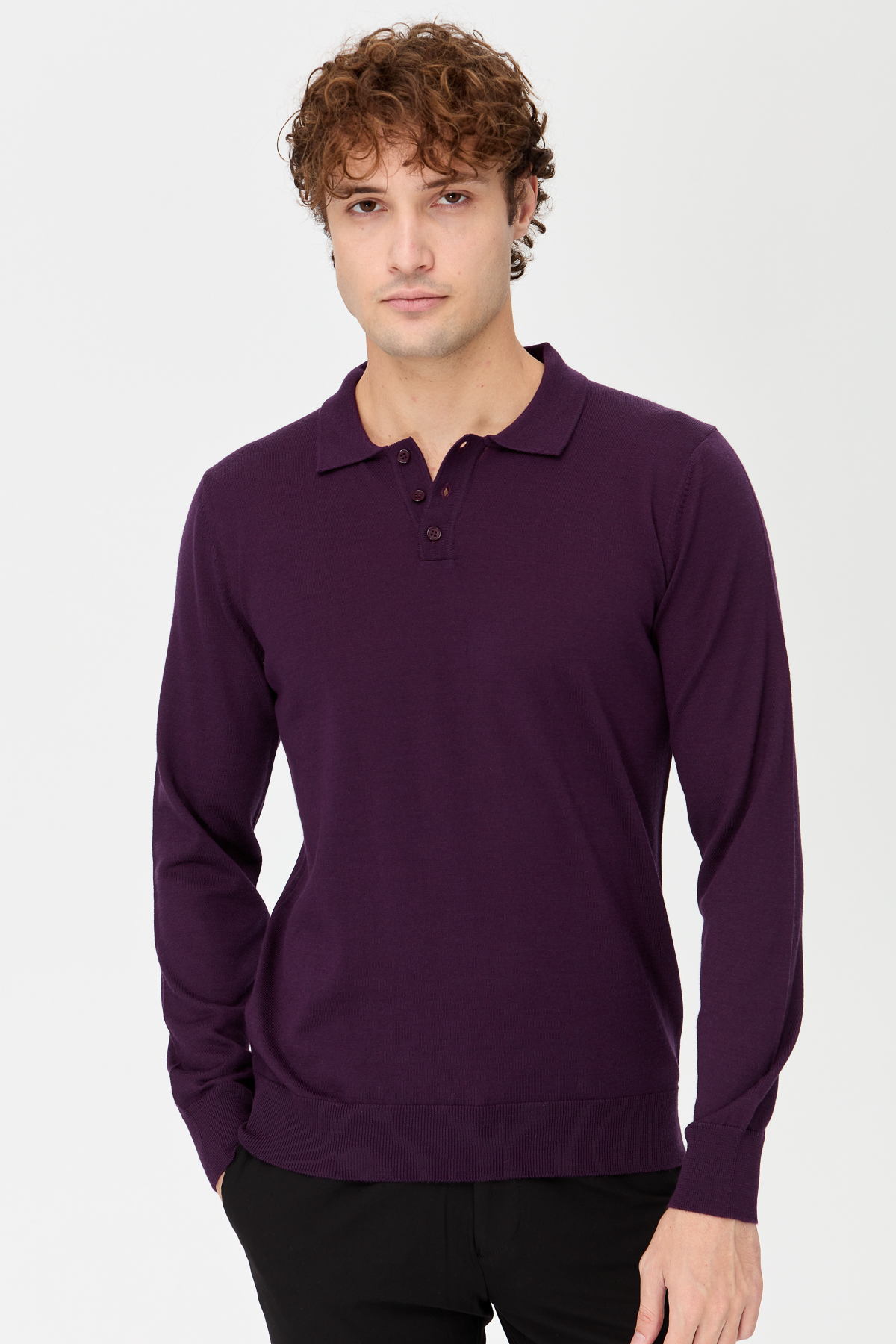 men's dark purple sweater