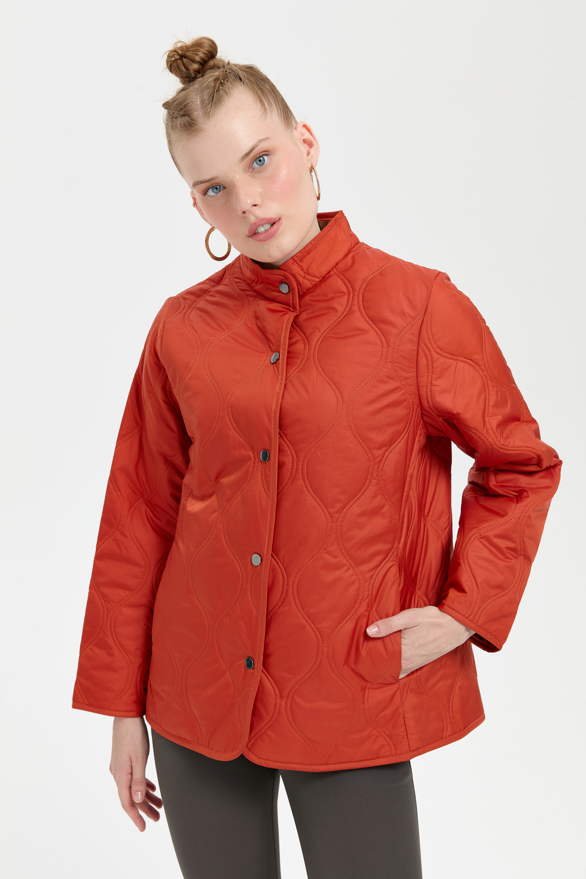Women's Snap-Front Quilted Jacket