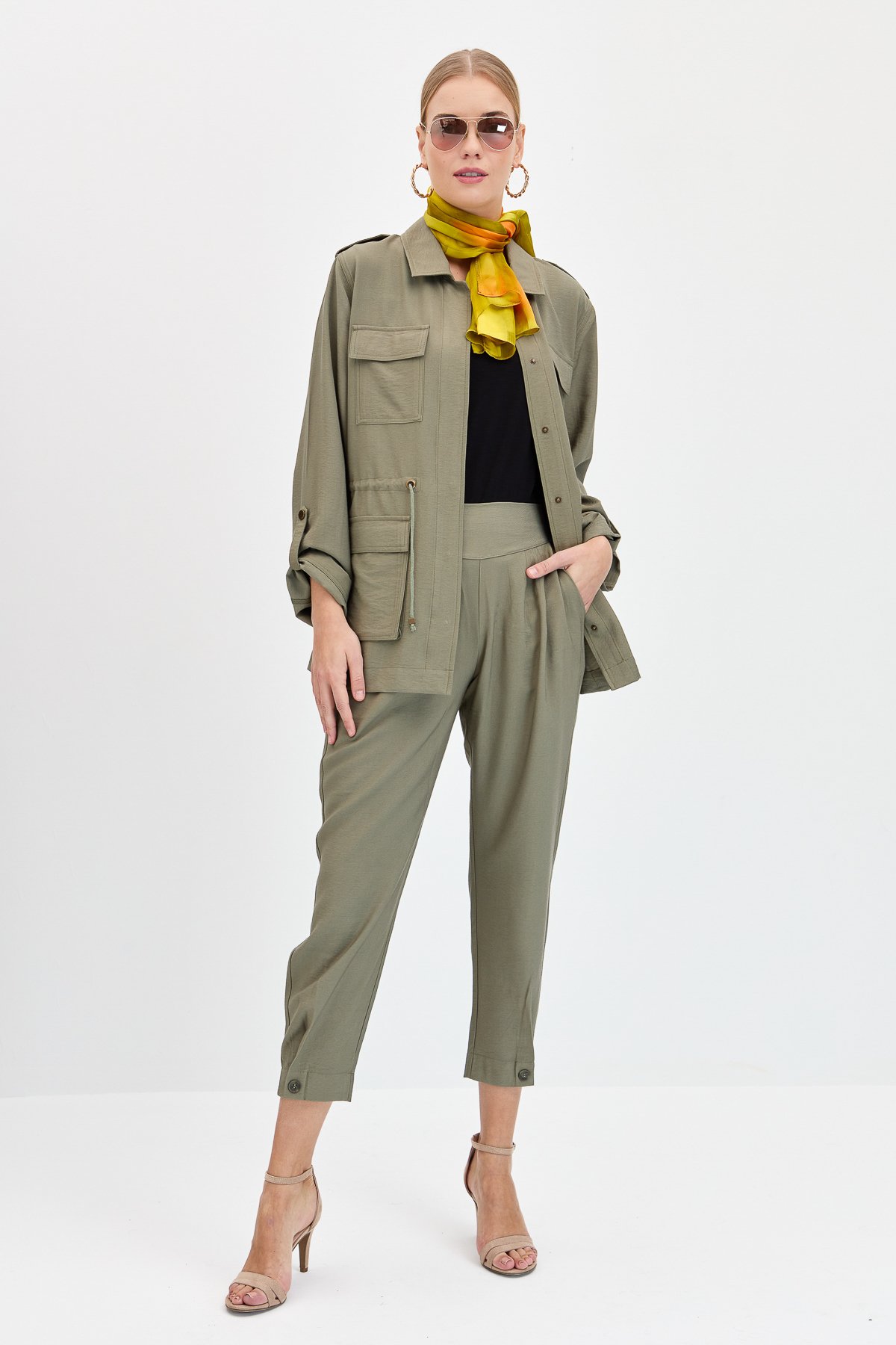 Khaki linen jacket best sale