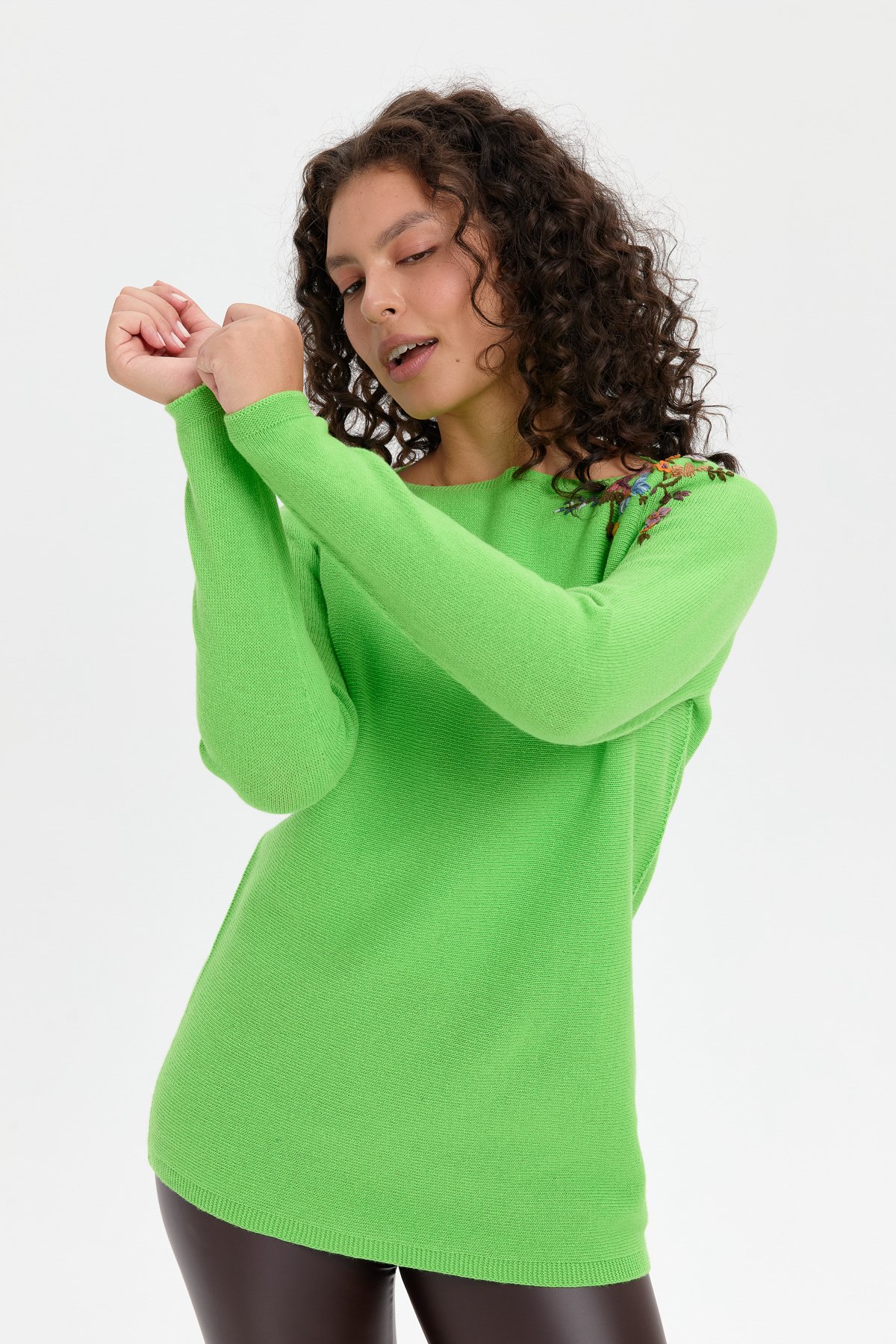 Women's Inlaid Wool Knitwear Sweater