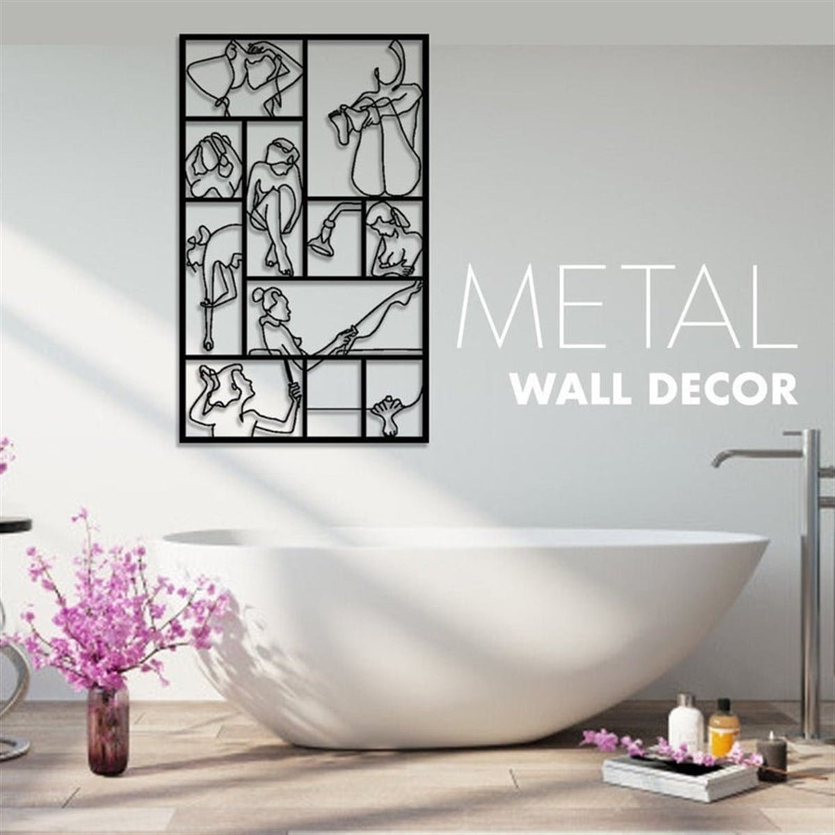 Bathroom 2 Décoration Murale Metallique