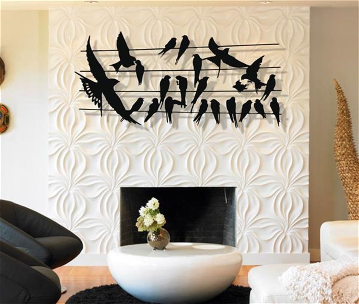 Bird Flocks Décoration Murale en Métal