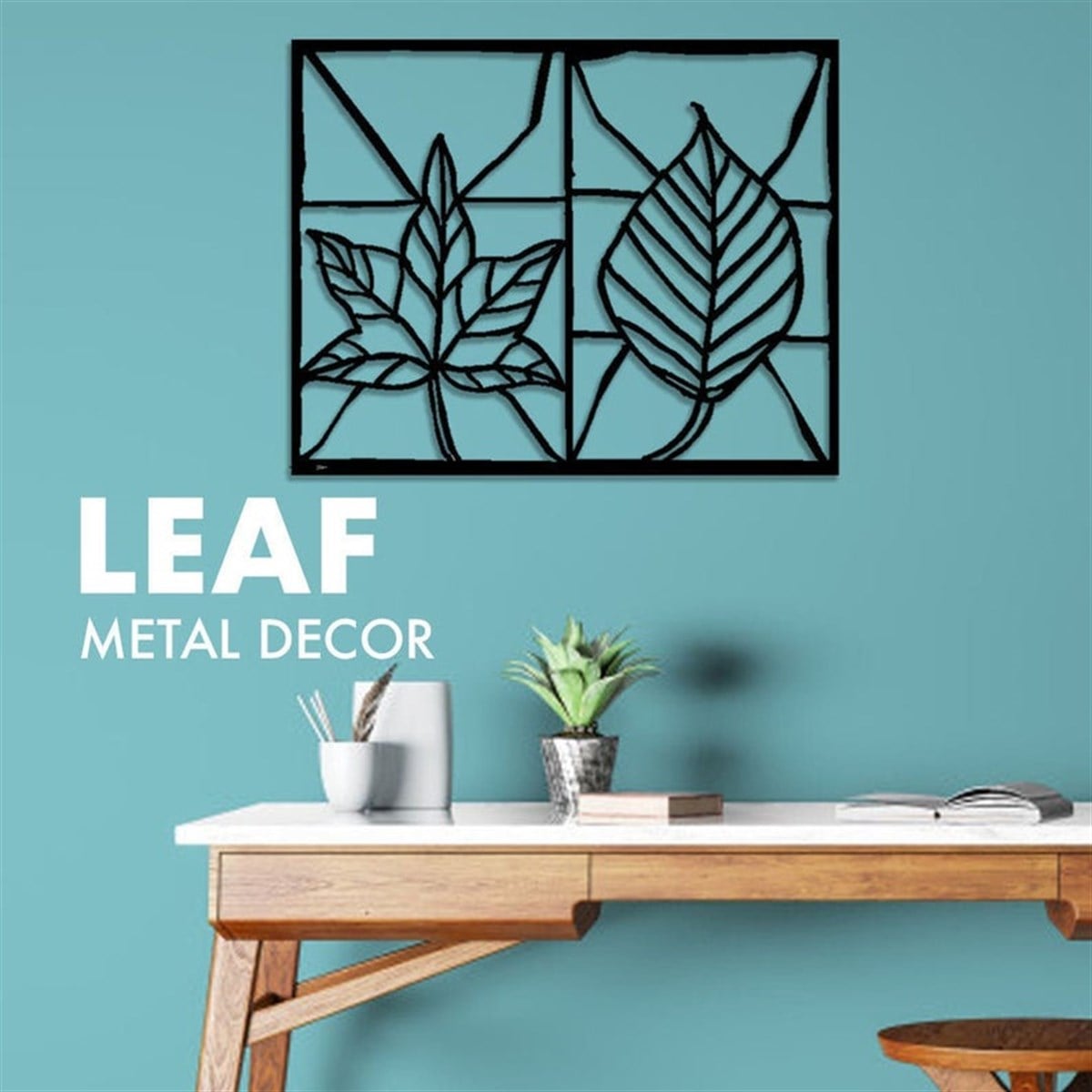 Feuille Décoration Murale Metallique