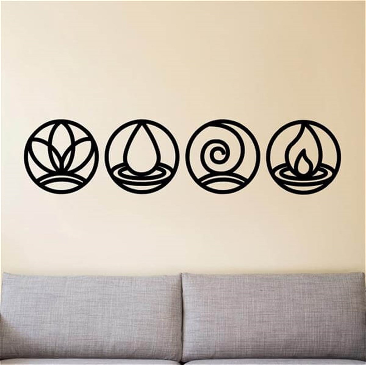 Four Element Décoration Murale en Métal