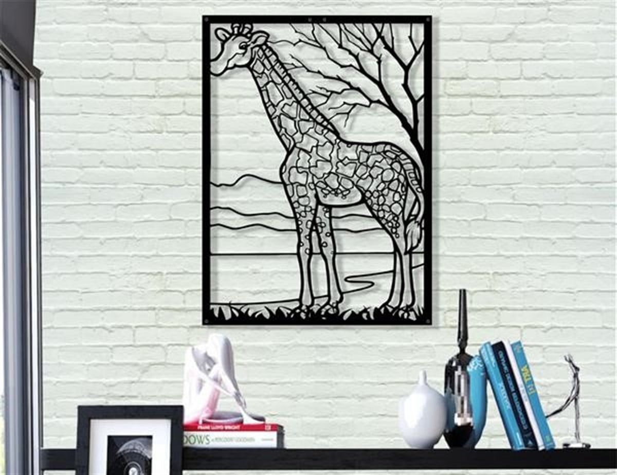 Giraffe Décoration Murale en Métal
