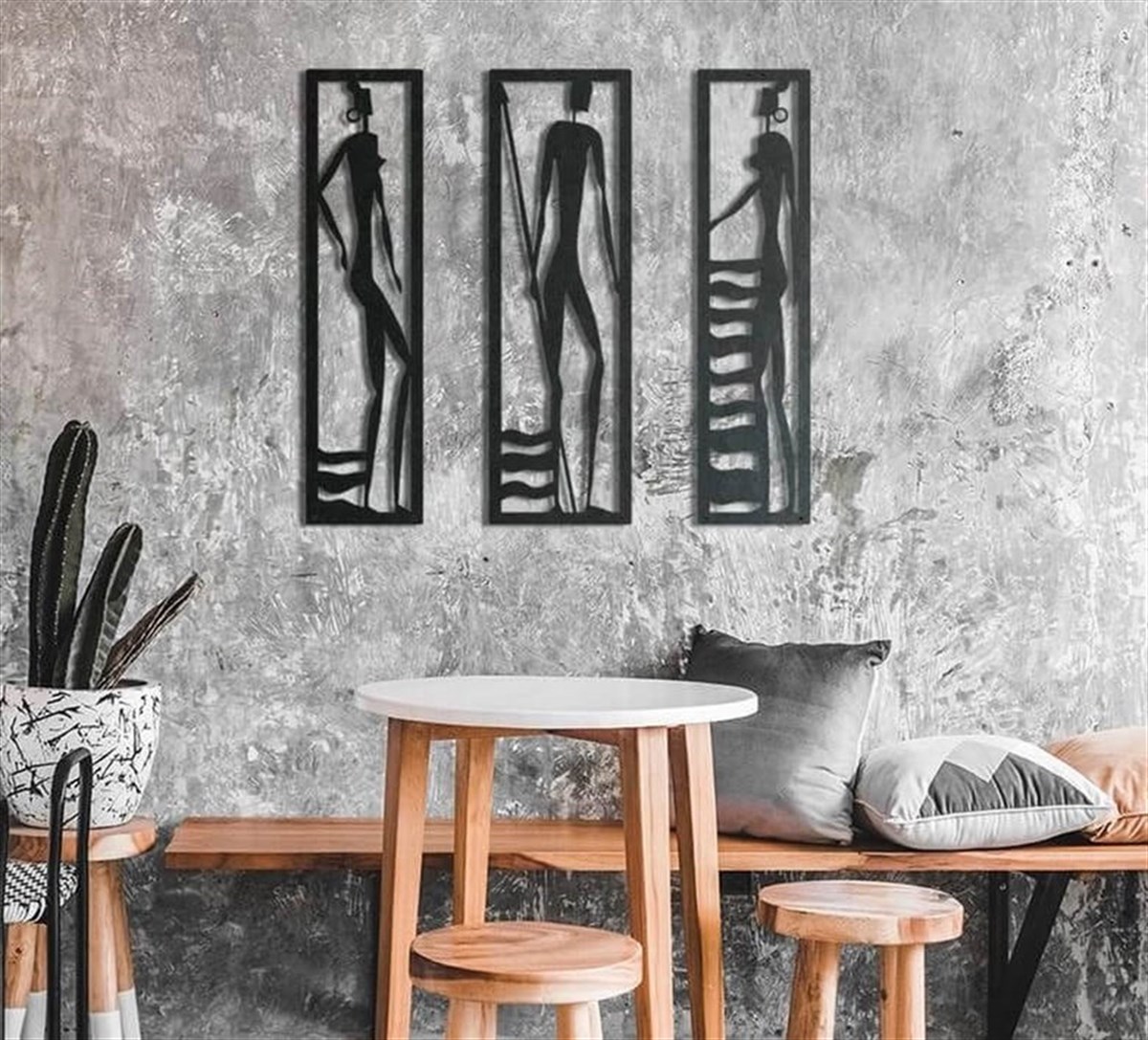 Africans Décoration Murale en Métal