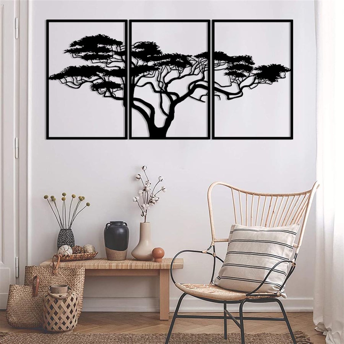 Arbre Africain Décoration Murale Metallique