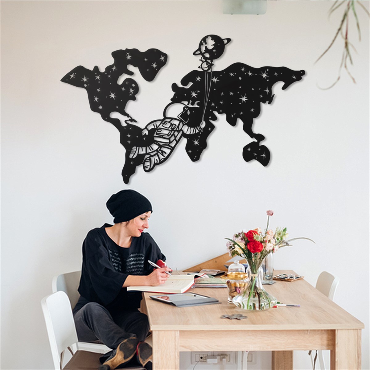 Astronaut Décoration Murale en Métal