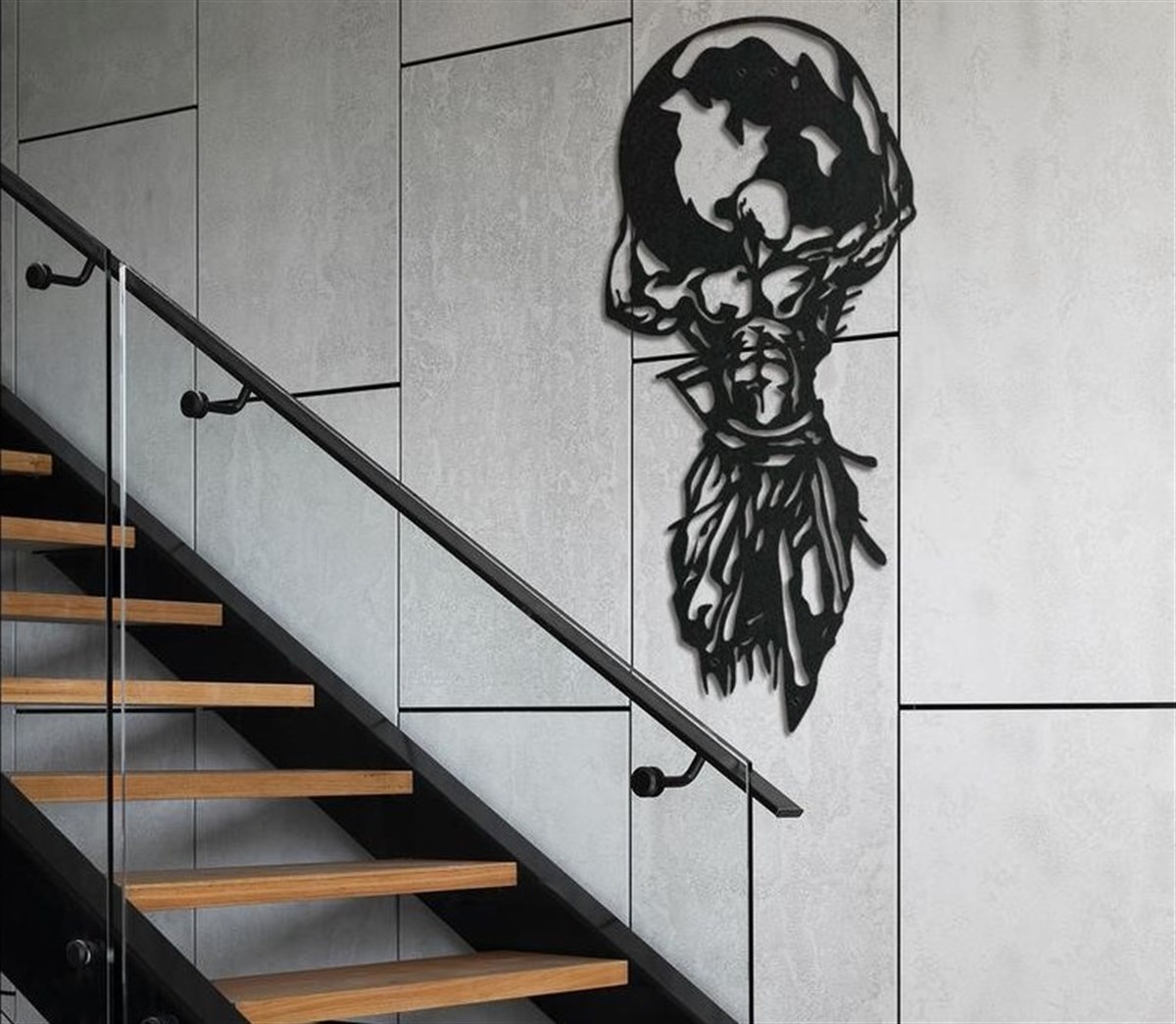 Atlas Décoration Murale en Métal