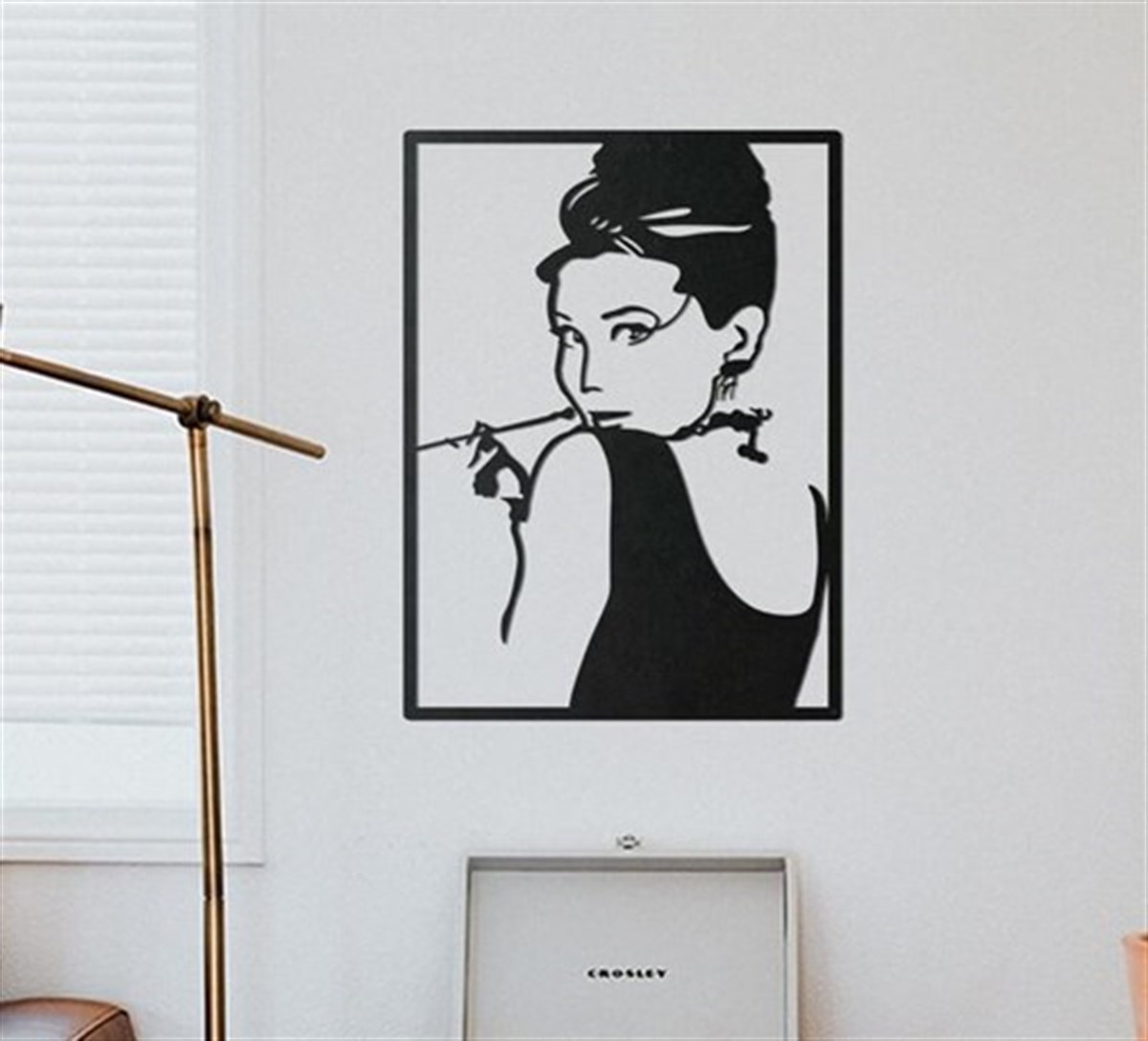 Audrey Hepburn Décoration Murale en Métal