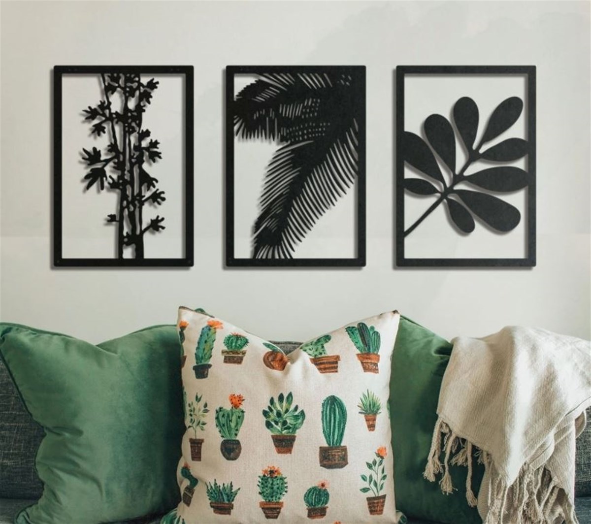 Blad Décoration Murale en Métal