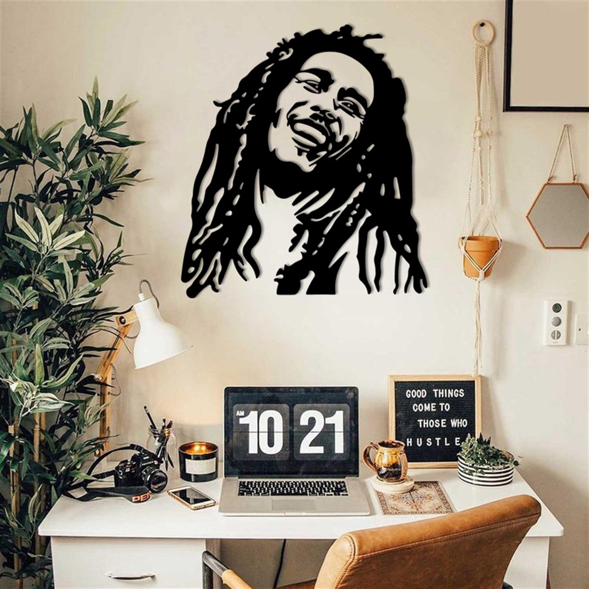 Bob Marley Décoration Murale en Métal