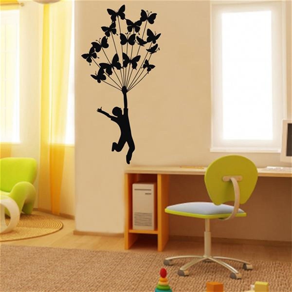 Butterfly And Child Décoration Murale en Métal