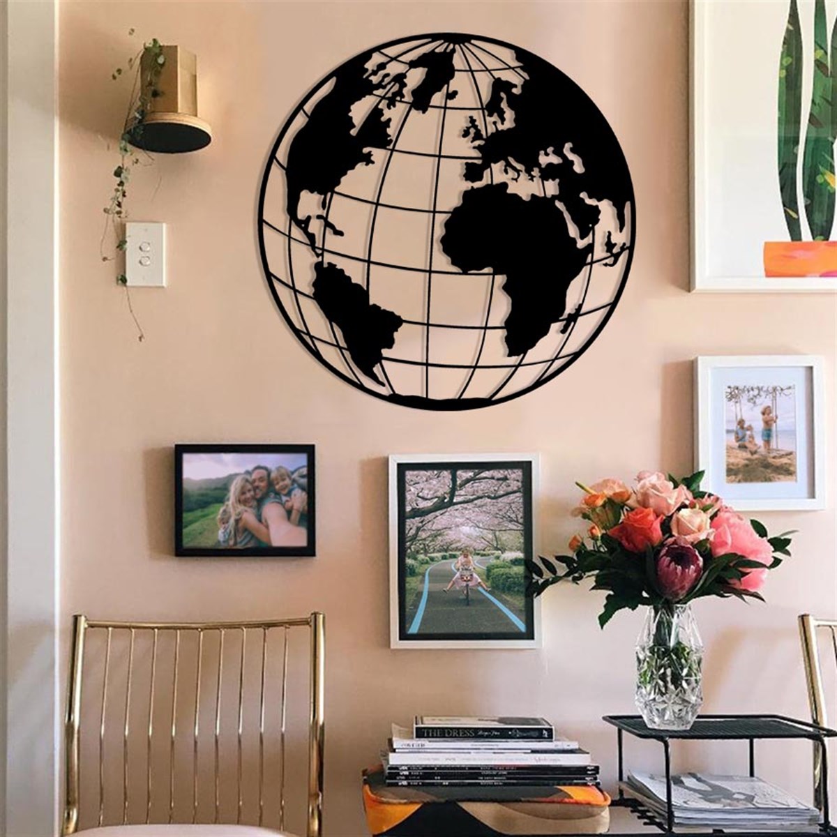 Carte du Monde  Décoration Murale Metallique