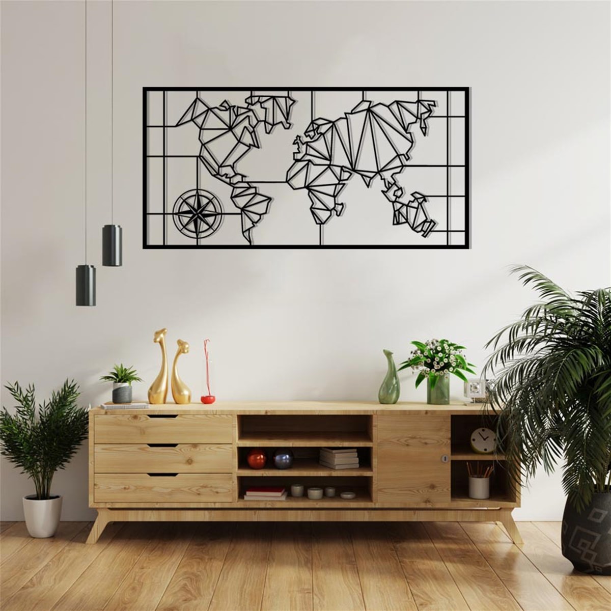 Carte Du Monde-11 Décoration Murale Metallique