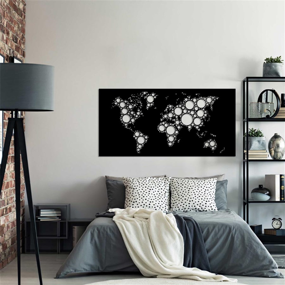 Carte Du Monde-4 Décoration Murale Metallique
