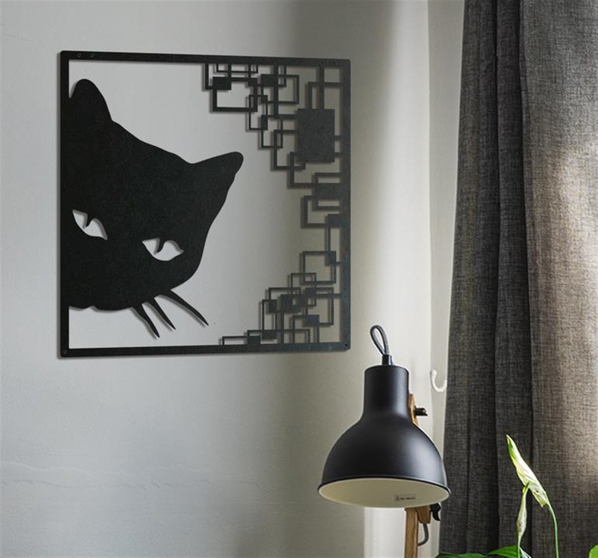Cat 6 Décoration Murale en Métal