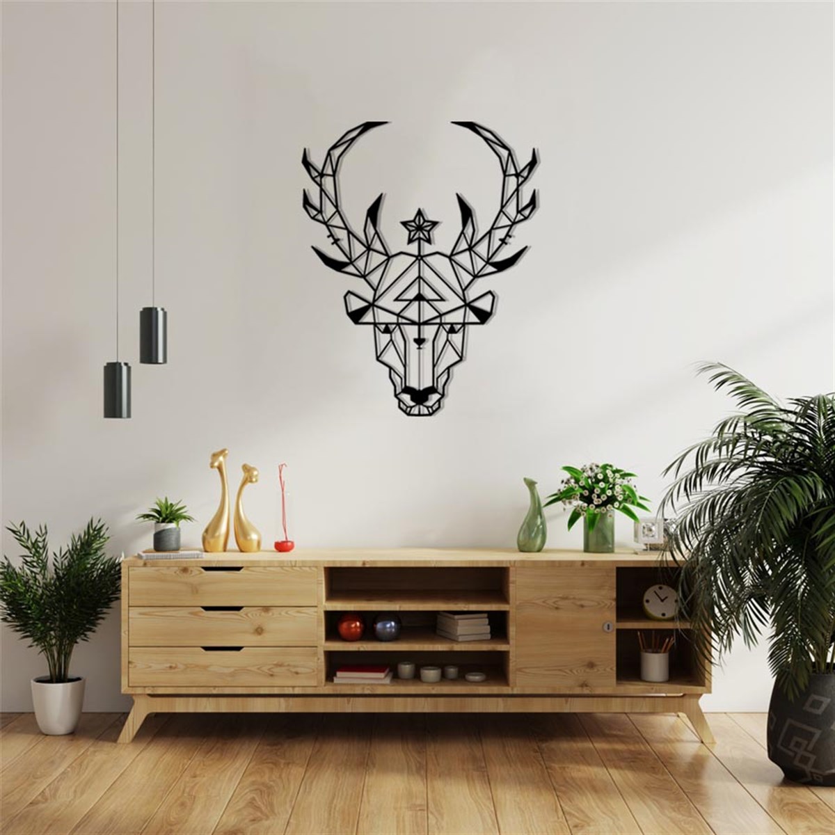 Cerf Décoration Murale Metallique