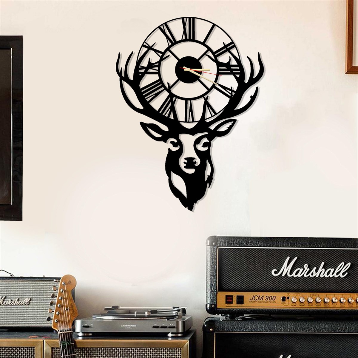 Cerf3 Horloge Murale