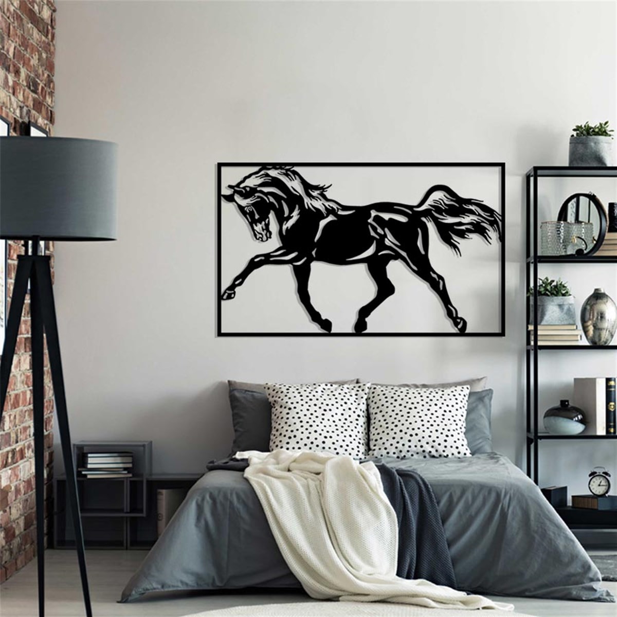 Cheval Décoration Murale Metallique