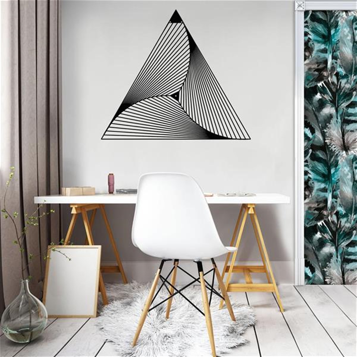 Cybernetic Triangle Décoration Murale en Métal