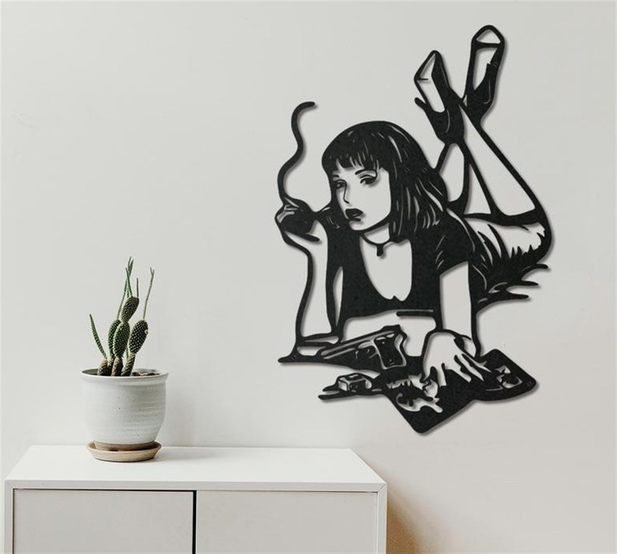 Dangerous Femme Décoration Murale en Métal