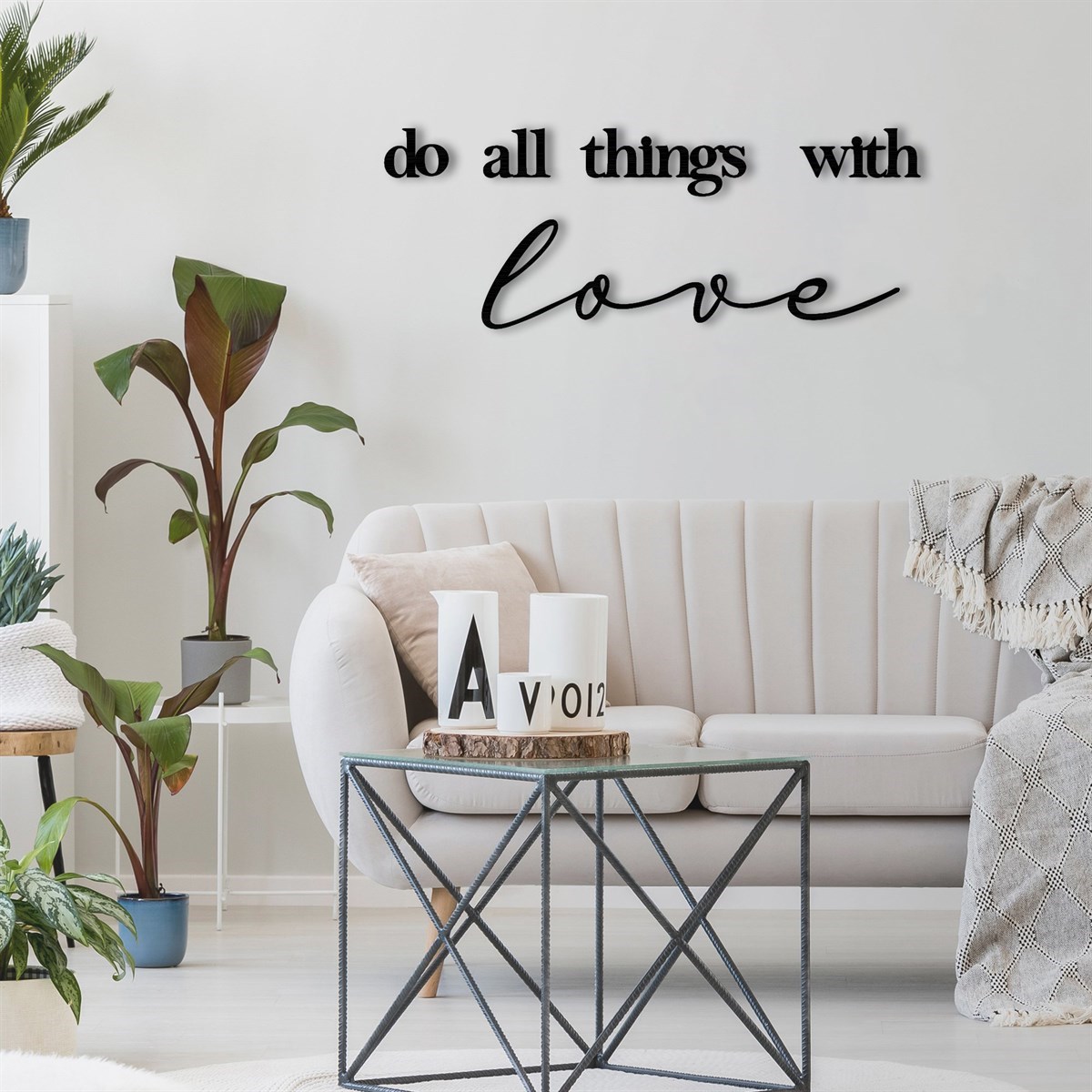 Do All Things With Love Texte Mural