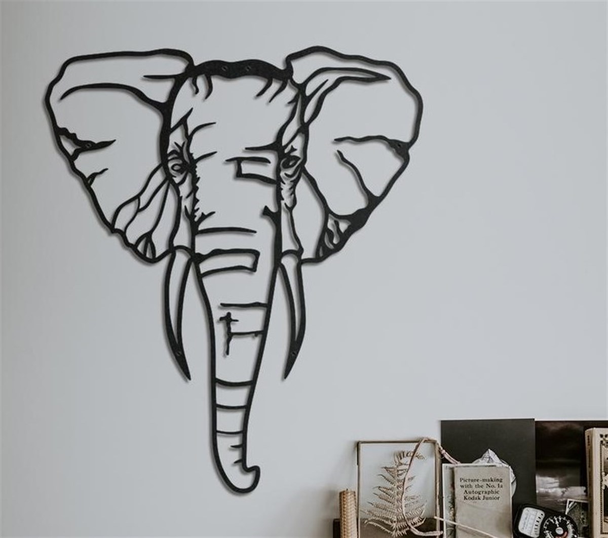 Elephant 3 Décoration Murale en Métal